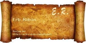 Erb Robin névjegykártya